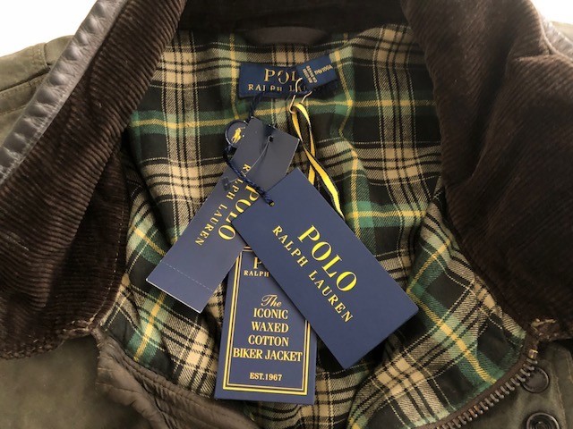 ralph lauren waxed biker jacket